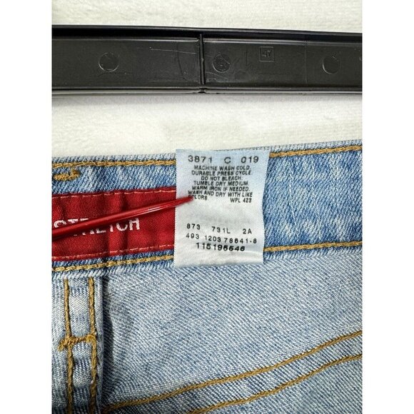 Vintage Levis 519 Low Flare Leg Jeans 13L Jr 35x32 Blue Stretch Light Wash Y2K - Picture 6 of 10